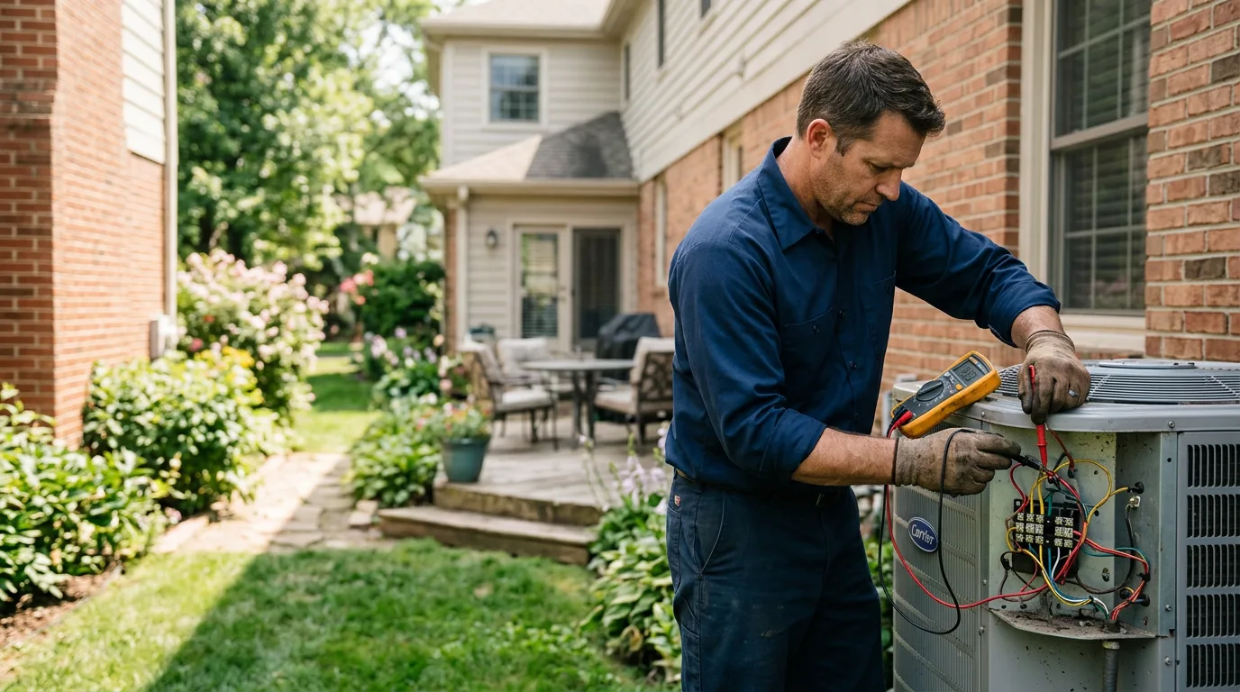 HVAC technician working near Crosby, MN